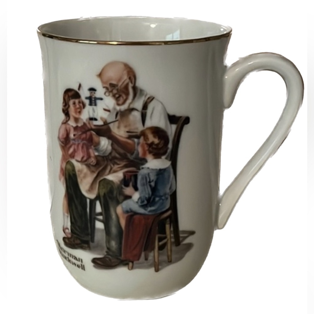 Norman Rockwell, the toy maker coffee cup. 1982 vintage